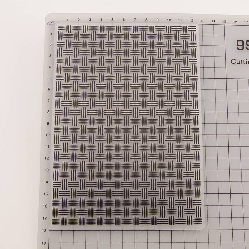 Woven Texture Embossing Folder for Cards, 12.7 x 17.8 cm