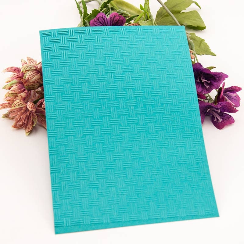 Woven Texture Embossing Folder for Cards, 12.7 x 17.8 cm