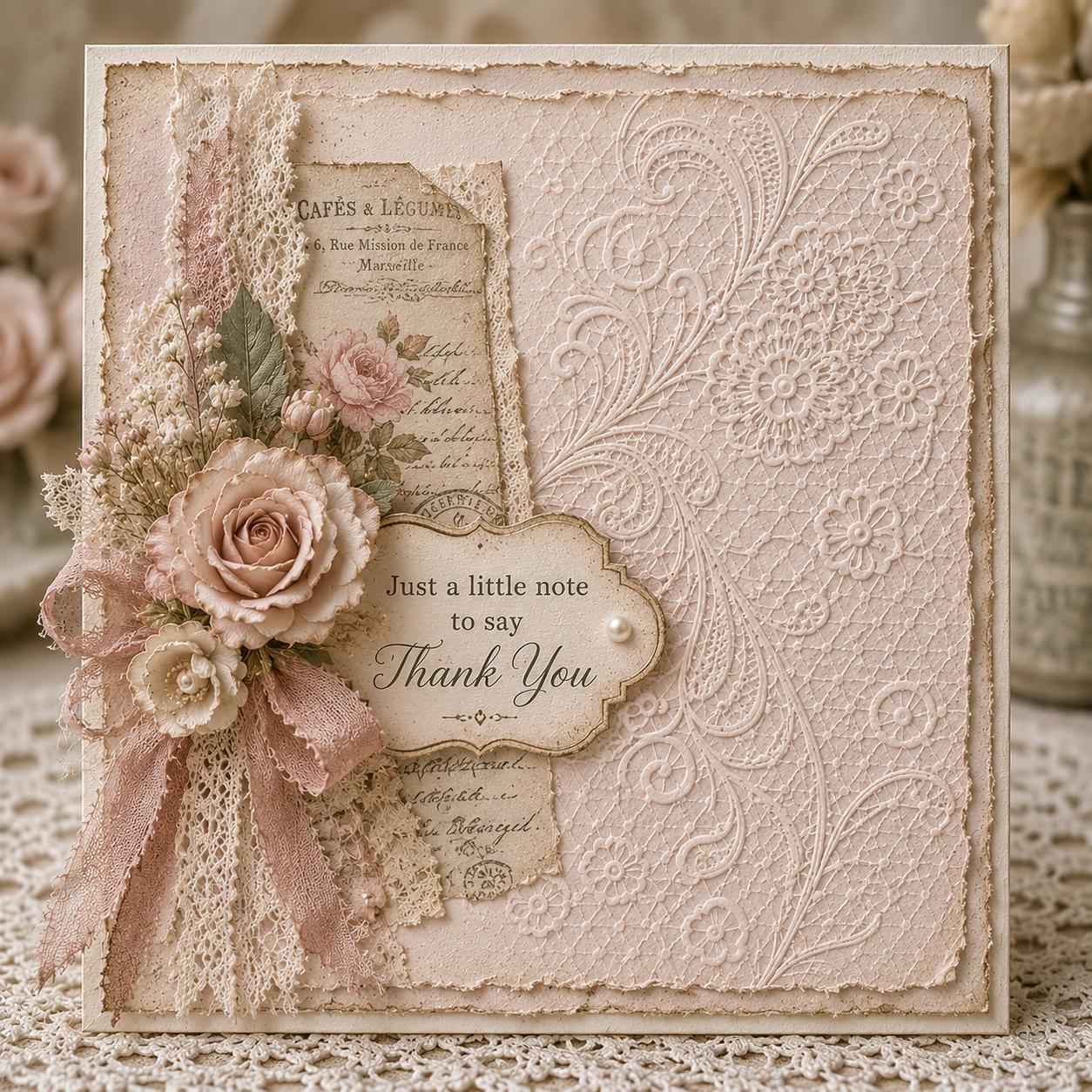 Lace Flower Embossing Folder, Card Making Paper Crafts (10.5x14.8cm)
