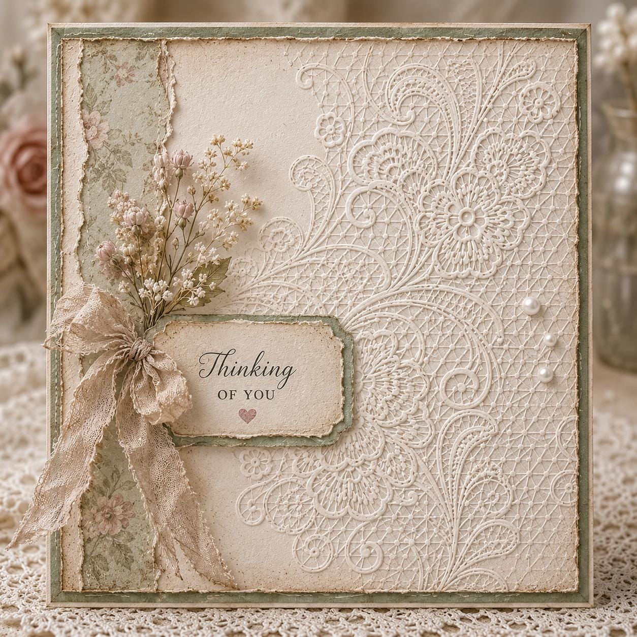 Lace Flower Embossing Folder, Card Making Paper Crafts (10.5x14.8cm)