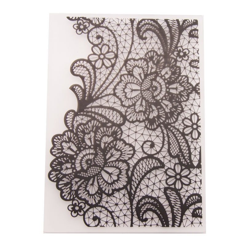 Lace Flower Embossing Folder, Card Making Paper Crafts (10.5x14.8cm)