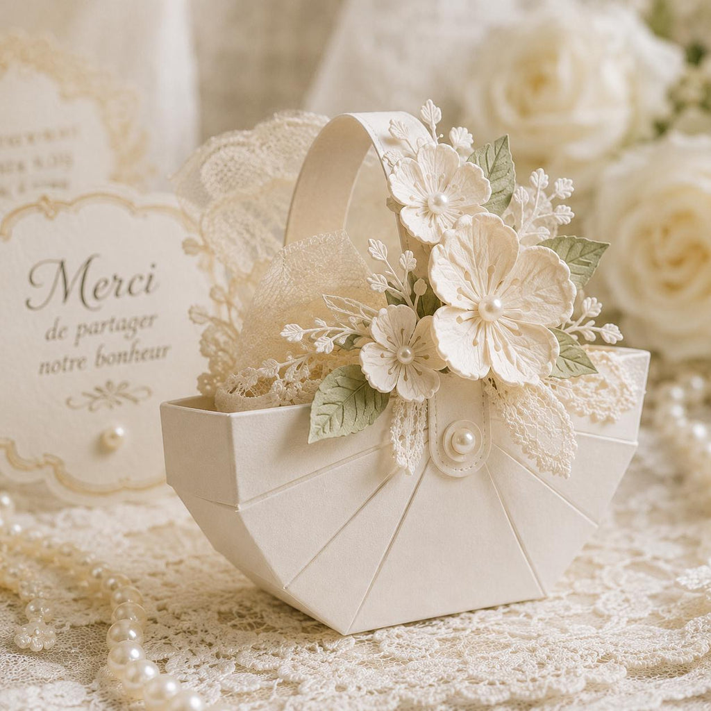 Flower Basket Metal Cutting Die for Cards and Crafts
