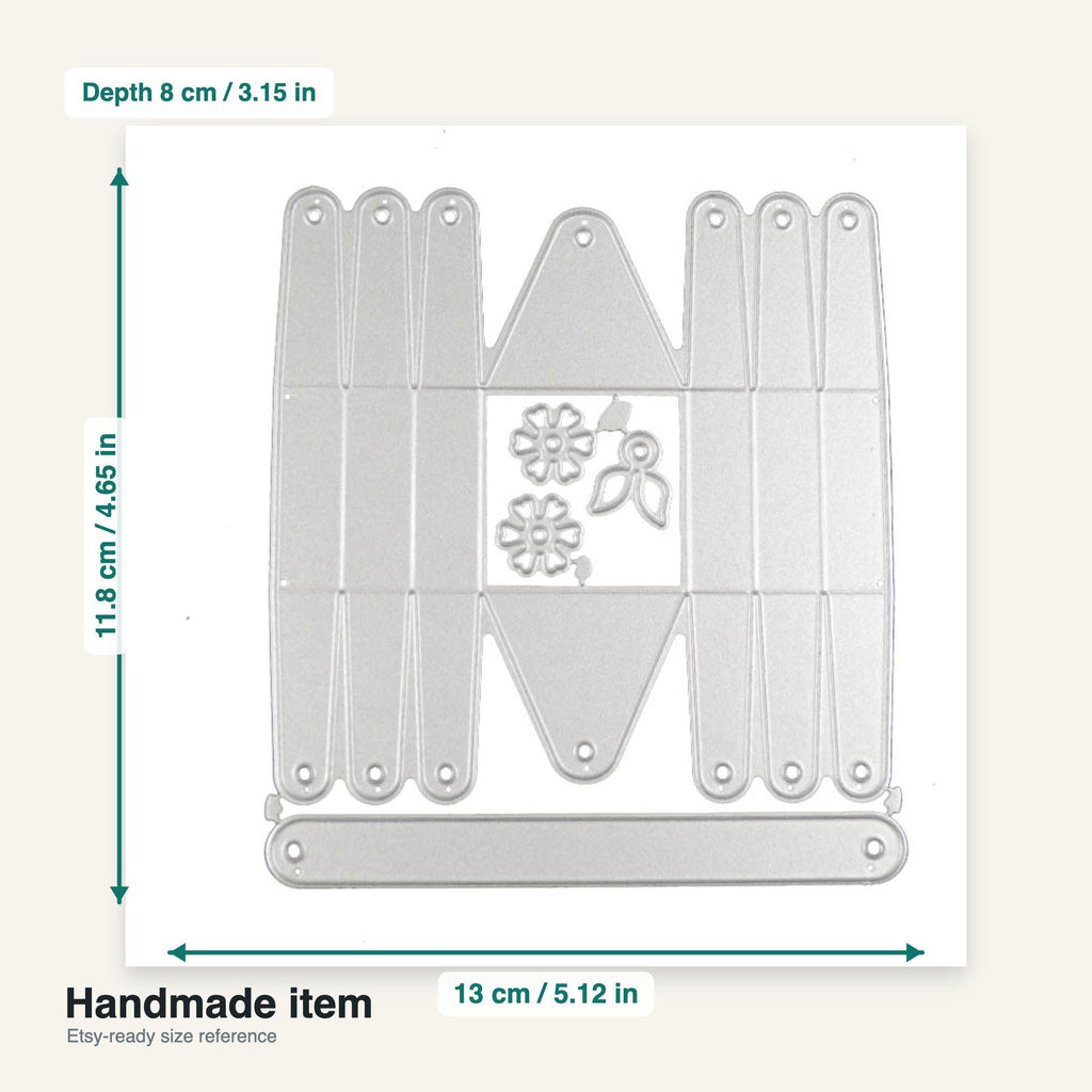 Flower Basket Metal Cutting Die for Cards and Crafts