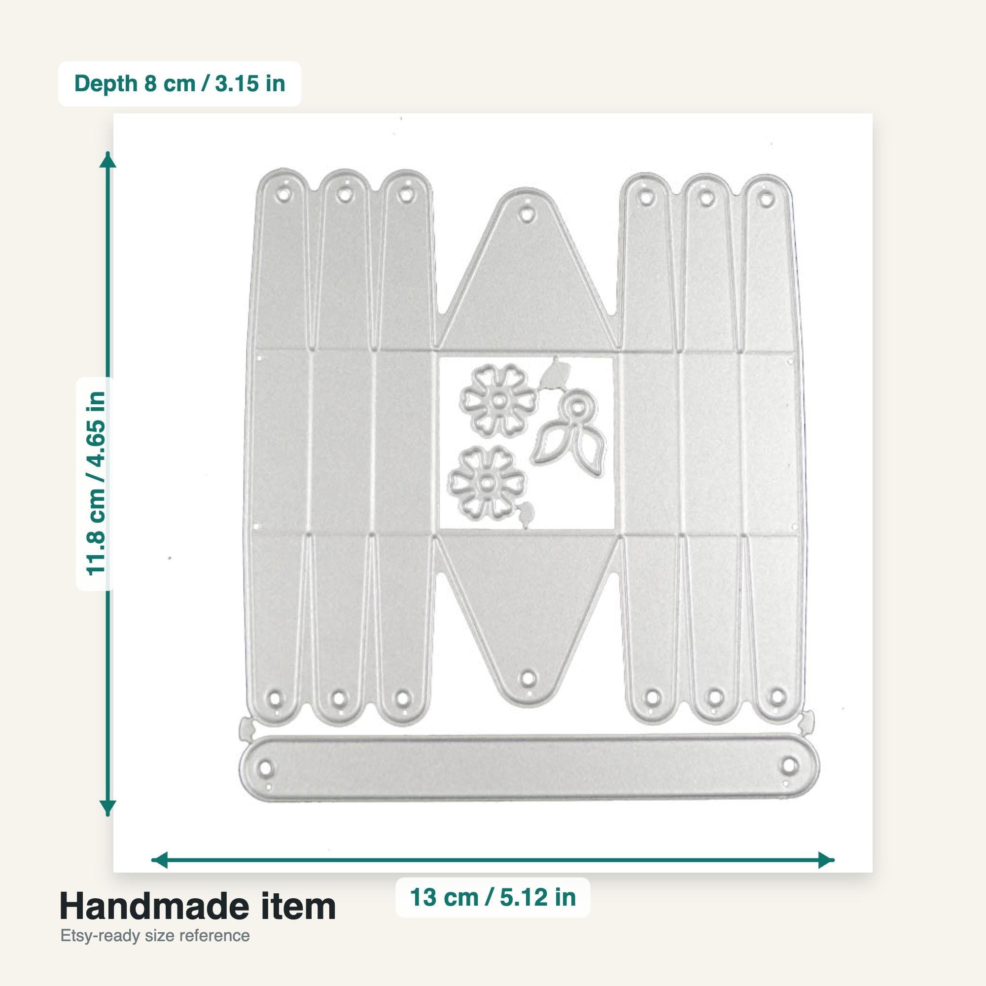 Flower Basket Metal Cutting Die for Cards and Crafts