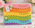 Thanks Wave Edge Border Die Cut, Scrapbooking Card Stencil