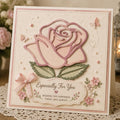 Rose & Leaves Metal Cutting Dies, Card Making Stencils