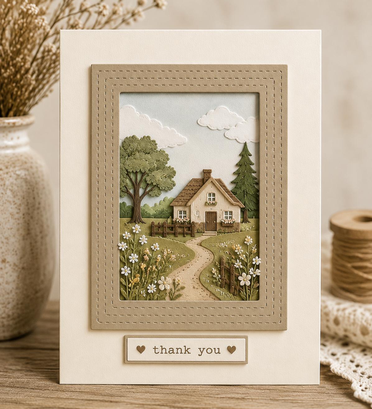 Stitched Frame Metal Cutting Dies for Cards and Scrapbooking