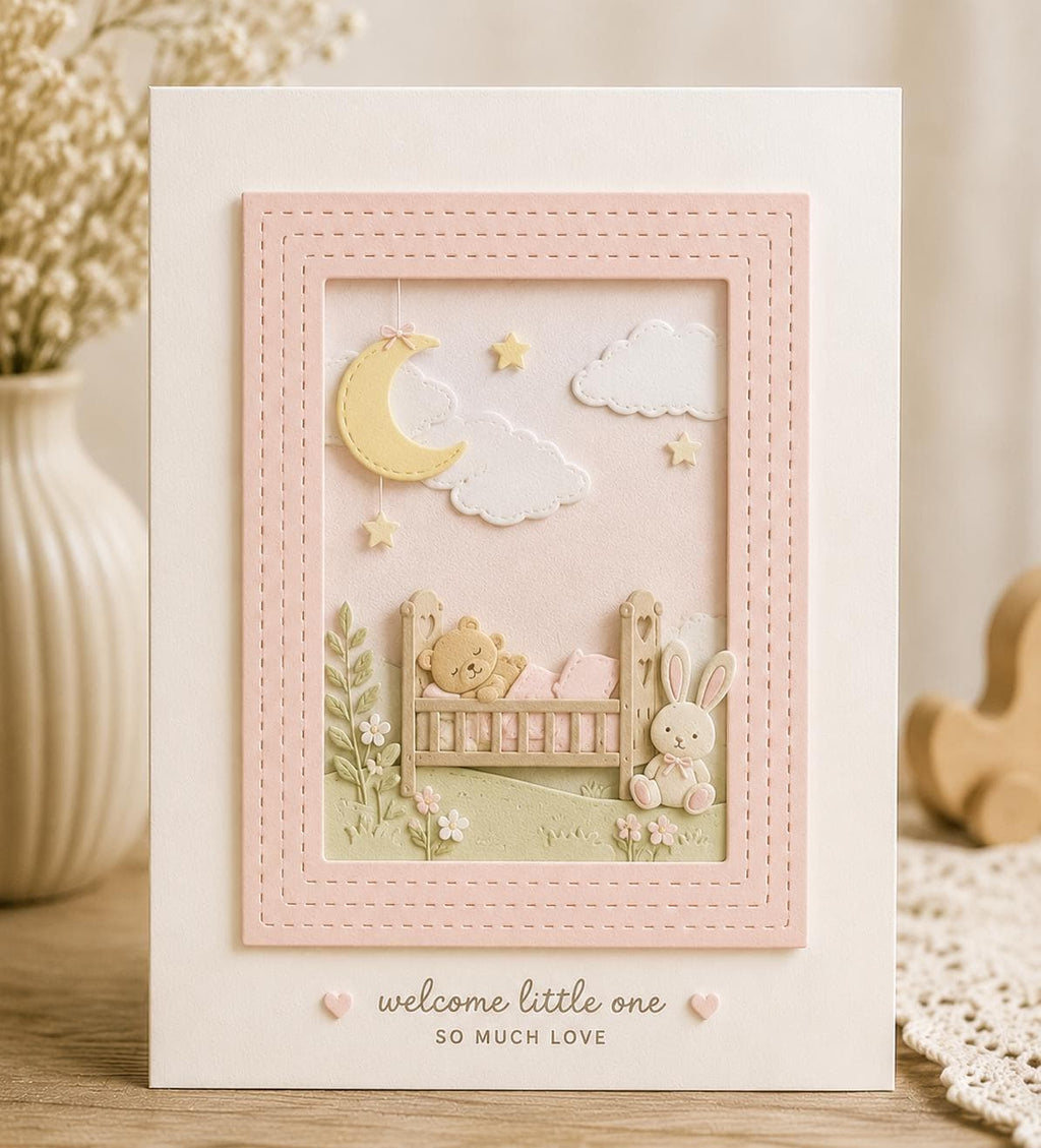 Stitched Frame Metal Cutting Dies for Cards and Scrapbooking
