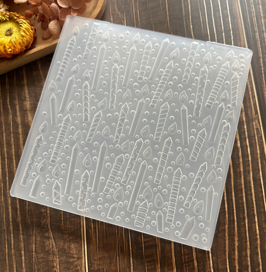 Birthday Candle Embossing Folder for Card Making and Party Scrapbooking